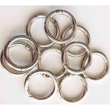 Orhan Çanta 25 Adet Açılır Yaylı Yuvarlak Halka Füme