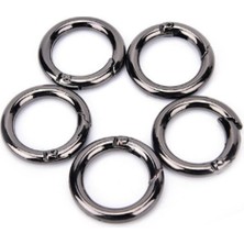 Orhan Çanta 50 Adet Açılır Yaylı Yuvarlak Halka Füme