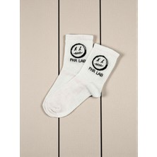 G Socks Fkr Lab Yazılı Emoji Kolej Tenis Çorabı