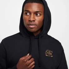 HQ2476 010 Nike Club Brushed Hoodie Erkek Sweatshirt