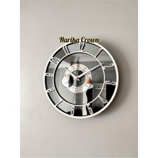 Kumi gerçek aynalı dekoratif duvar saati (masa veya duvar saati) 25 cm