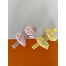 Glory Baby Pamuklu Kız Bebek Fiyonk Bandana 2'li Set
