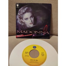 Plakperest Madonna - Live To Tell - Japonya 1986 Basım 45LIK Plak - Beyaz Plak 2.el