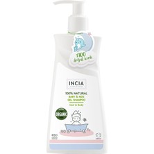 Hype Store INCIA%100 Doğal Organik Sertifikalı Bebek ve Çocuk Jel Şampuanı Saç Vücut Lavanta Konak Önleyici 350