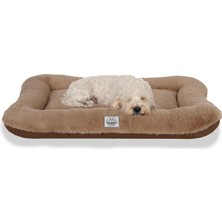 Hype Store Jungolica Sally Kedi ve Köpek Yatağı Vizon Kahve Küçük 55X75 CM,%100 Su Geçirmez Alezli, Çift Tarafl