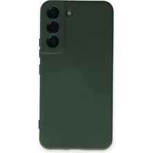 Hype Store Galaxy S22 ile Uyumlu Kapak Kamera Korumalı Içi Kadife Lansman Silikon Kılıf - Yeşil