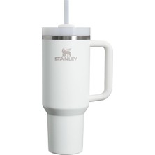Hype Store Quencher Pipetli Termos Bardak, 1.18 Litre, Beyaz
