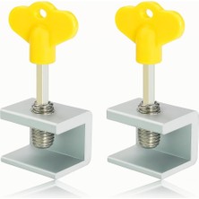 Hype Store Kyrotech 2 Adet Ayarlanabilir Sürgülü Pencere ve Kapı Kilidi Seti – Alüminyum Gövde, Anahtarlı Monta