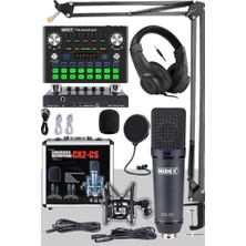 Hype Store Stüdyo Ekipmanları Private Paket-1 Cx2 Mikrofon Vs9 Ses Kartı Stüdyo Kayıt Seti