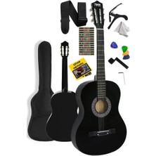 Hype Store CG-270BK Siyah Klasik Gitar 4/4 Yetişkin Boy Sap Ayarlı Full Set