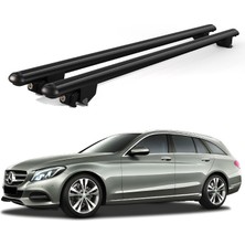 Today Auto Kanca Mercedes C Kombi (2014 ve Sonrası) Uyumlu Siyah Kilitli Ara Atkı 110CM Port Bagaj Tavan Barı