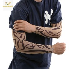 Mey İthalat Bfs Giyilebilir Kol Dövmesi Çorap Dövme 3D Baskılı Kol Bacak Dövme 2 Adet Model 10