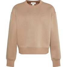Calvin Klein Kadın Kahverengi Calvin Klein Ls Boxy Scuba Crew Sweatshırt Kadın Kahverengi Sweatshirt