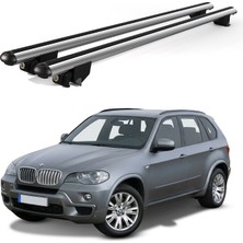 Today Auto Kanca Bmw X5 (E70)(2007-2013) Uyumlu Gri  Kilitli Ara Atkı 130CM Port Bagaj Tavan Barı
