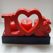 ORCO ELEKTRIC 1 Set Concept Three Love Candle Kır Çiçeği Kokulu Mumlu Loş Aydınlatma ( Siyah & Kırmızı )