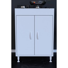 Lina Vella Home Orkide 60 cm Gömme Ocak Uyumlu 2 Kapaklı Mutfak Dolabı 60X85X56