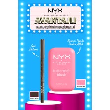 Nyx Professional Makeup Buttermelt Blush Kremsi Pudra Allık - 02 Butta Together & Epic Wear Liner Sticks - Deepest Brown