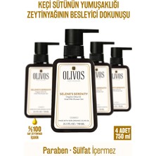 Olivos Doğal Zeytinyağlı Keçi Sütlü Banyo ve Duş Jeli Keçi Sütü Zeytinyağı Cilt Nemlendirici 4 Adet 750ML