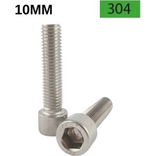 TYA M10 Paslanmaz Krom Imbus Civata Dın 912 A2 Aısı 304 – 10’lu Set