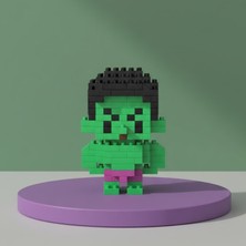Teknik Durak Hulk Marvel Mikro Blok LEGO Seti - 3D Puzzle Figür Oyuncak - Eğitici Yenilmezler (Avengers) Serisi