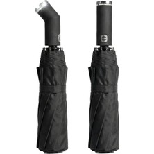 Rüzgara Dayanıklı Tam Otomatik LED Işıklı 10 Telli Şemsiye