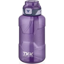 Shop A Way Tkk 1500ML Pipetli/pipetsiz Kullanıma Uygun Taşıma Askılı Sports Tritan Su Matarası (Mor)