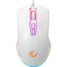 Shop A Way 7d Makrolu Beyaz Mouse - Full Rgb 7200DPI - Drag Click Desteği - Hızlı - Ergonomik - Garanti - 20G/S