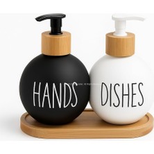 Shop A Way Primanova Viva 2'li Sıvı Sabunluk, ‎6 x 12.5 x 22 Cm, Gri (M-E11-07)