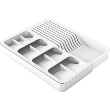 Shop A Way Regron Genişleyebilir Çekmeci Içi Düzenleyici Ayarlanabilir Kaşıklık ve Bıçaklık Seti (Beyaz)