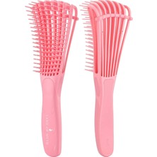 Shop A Way - LOM1012 Curved , Yetişkin & Çocuklar Için Kavisli Dolaşık Saç Açma ve Düğüm Çözücü Tarak & Fırça,