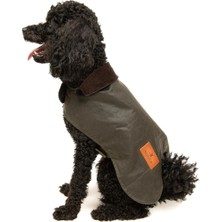 Shop A Way Stuf&co Köpek Montu, Su ve Rüzgar Geçirmez, Ithal Waxed Kumaştan Üretilmiş (Yeşil,) (Small)