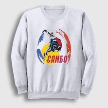 Presmono Unisex Beyaz Throw Ufc Mma Dövüşçü Sambo Sweatshirt