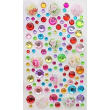 Shop A Way Giraffe Sticker Taş Yapışkanlı Saç, Yüz, Tırnak, Makyaj ve Süs Taşı Işıltılı Parlak (Desenli, Yuvarl