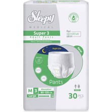 Sleepy Super 3 Medium – Yüksek Emici Külot Yetişkin Bezi 30'lu 2 Paket - 2400 ml