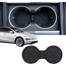 Ramm Tesla Juniper Orta Konsol Bardak Tutucu Alt Silikon Pedi Siyah