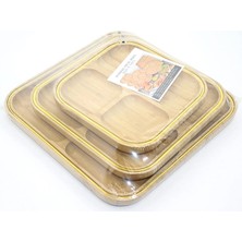 Moresun Buğz 3'lü Ahşap Kahvaltı Çerez ve Meyve Sunum Tabağı