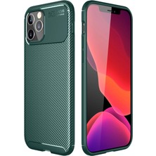 Zemira Newface Iphone 12 Pro Max Kılıf Auto Focus Karbon Kapak - Yeşil