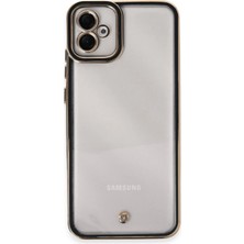 Zemira Newface Samsung Galaxy A04E Kılıf Liva Lens Silikon - Siyah