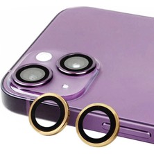 Zemira Newface Iphone 15 Plus Raze Metal Kamera Lens - Sarı