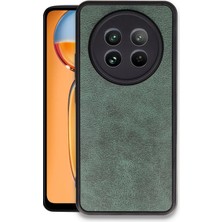 Zemira Newface Realme 12 5g Kılıf Aras Deri Kapak - Koyu Yeşil