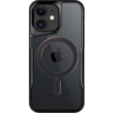 Zemira Newface Iphone 12 Kılıf Boyi Magsafe Silikon Kapak - Siyah