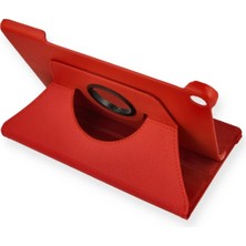 Zemira Newface Lenovo Tab M10 TB328FU Kılıf 360 Tablet Deri Kılıf - Kırmızı