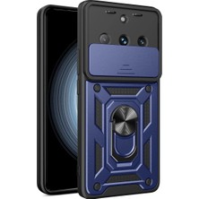 Zemira Newface Realme 11 Pro Kılıf Pars Lens Yüzüklü Silikon - Lacivert