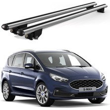 Today Auto Kanca Ford S-Max (2015 ve Sonrası) Uyumlu Gri Kilitli Ara Atkı 120CM Port Bagaj Tavan Barı
