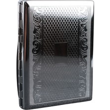 Layfhex Klasik Şık Tasarım Parlak Motifli Işlemeli Metal Tütün Sigara Tabakası