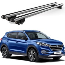 Today Auto Kanca Hyundai Tucson (2018 ve Sonrası) Uyumlu Gri Kilitli Ara Atkı 120CM Port Bagaj Tavan Barı