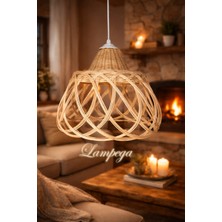 Lampega Rattan Bambu Hasır Avize