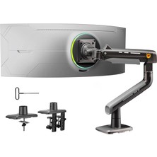 Nb North Bayou Ergonomic A5 Gaming 1 Adet Monitör Takılabilen, 27"- 50" Büyük Ekranlar Için Uyumlu, 360° Dönebilen, 2-18 kg Destekli, Kablo Kanallı, Masa Monte, Profesyonel Oyuncu Monitör Standı (Nb-A5)
