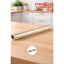 Destpak Kutulu Streç Film - 10 Metre - 30CM Gıdayla Temasa Uyumlu - Ekstra Elastik Kaliteli