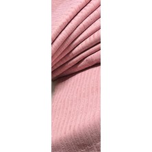 FavoriTeks Çizgili Süngerli Kadife Kaymaz Koltuk Örtüsü Gri